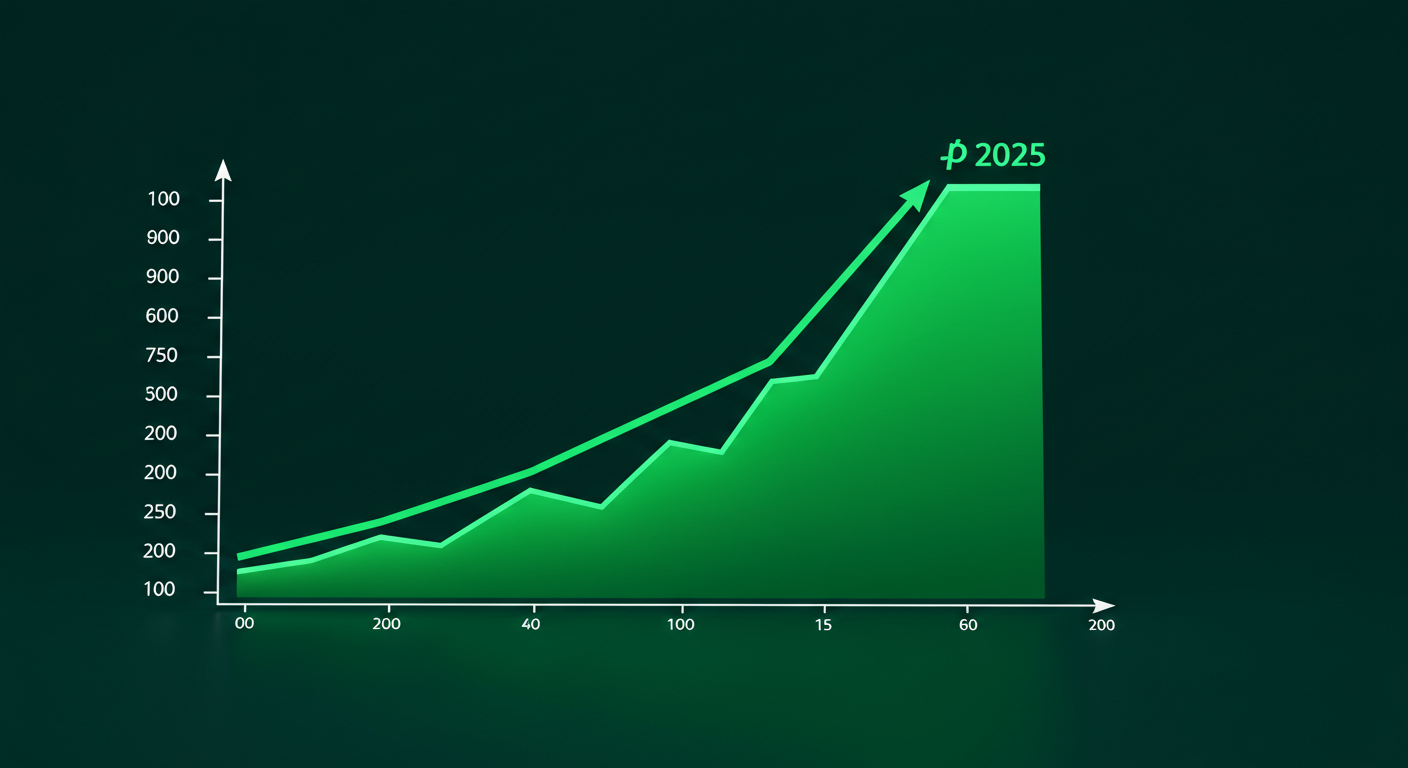 Graph showing projected AI adoption curve in marketing reaching a tipping point by 2025